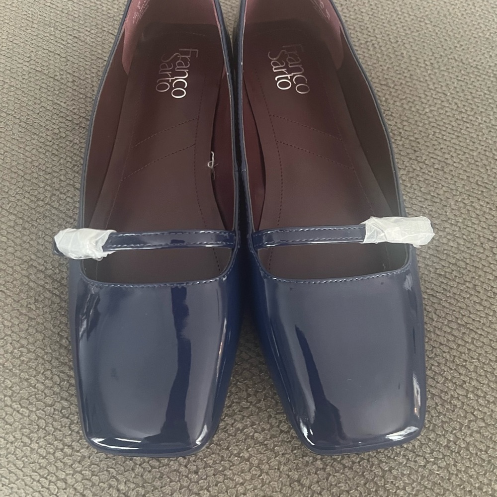Franco Sarto Women's Blue Patent Leather Shoes